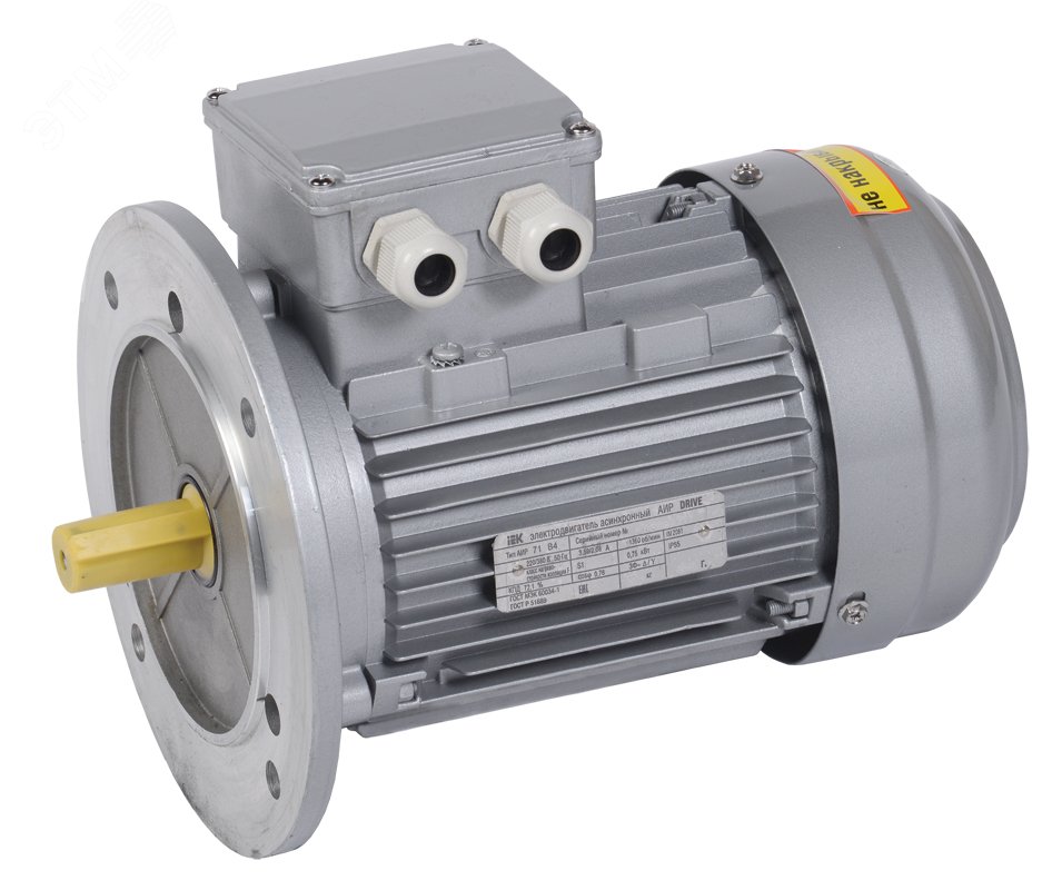 Изображение товара Трехфазный асинхронный электродвигатель АИР 71B4 380В 0,75 кВт 1500 об/мин