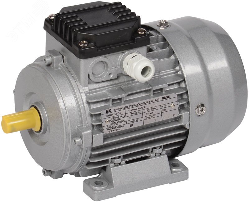 Электродвигатель трехфазный АИР 56B4 380В 0,18кВт 1500 об/мин 1081 DRIVE DRV056-B4-000-2-1510 ONI - превью 2