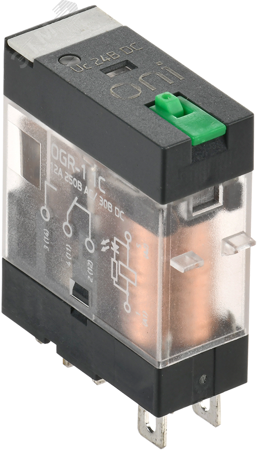 Изображение товара Реле общего назначения OGR-1 1C 24В DC со светодиодом и тестовой кнопкой