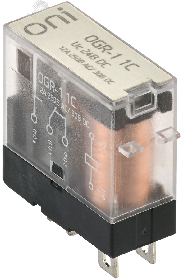 Изображение товара Реле общего назначения OGR-1 1C 24В DC 12А Втычное для автоматизации