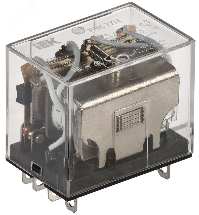 Изображение товара Реле промежуточное 10А 24 В 4 переключающих контакта РЭК77/4 без розетки (шт)