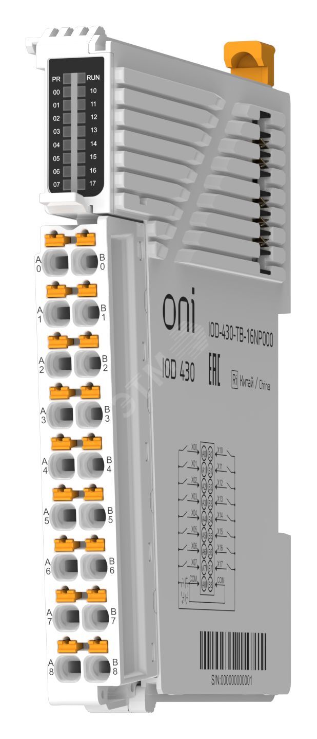 Изображение товара IOD 430 Модуль дискретного ввода 16 сигналов NPN/PNP (шт) Изображение товара IOD 430 Модуль дискретного ввода 16 сигналов NPN/PNP (шт)