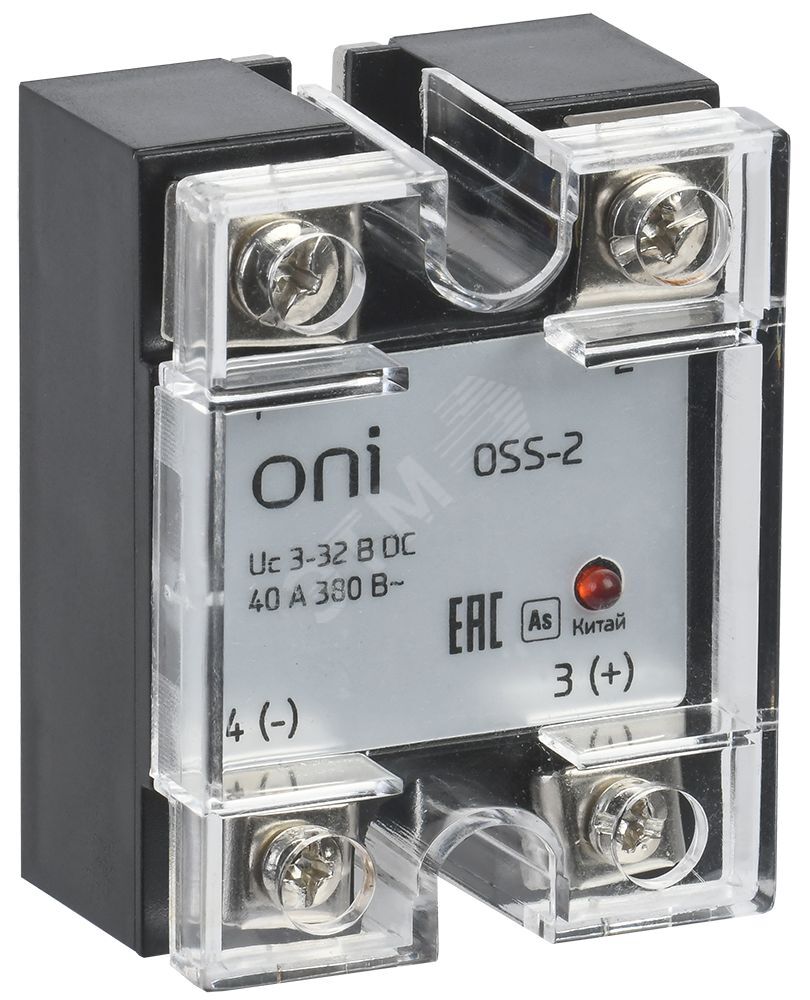 Изображение товара Реле твердотельное OSS-2 25А 380В AC 3-32В DC (шт) Изображение товара Реле твердотельное OSS-2 25А 380В AC 3-32В DC (шт)