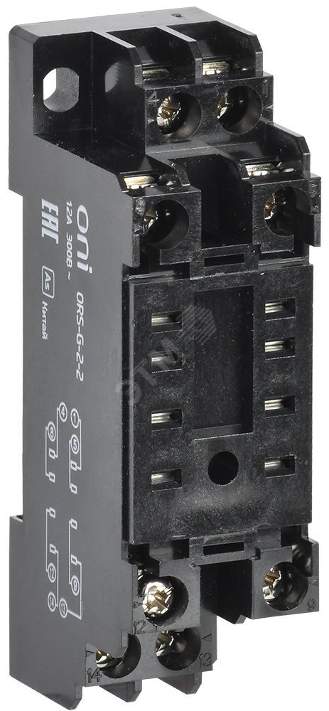 Изображение товара Розетка для реле ONI ORS-G-2-2 для надежного коммутационного управления