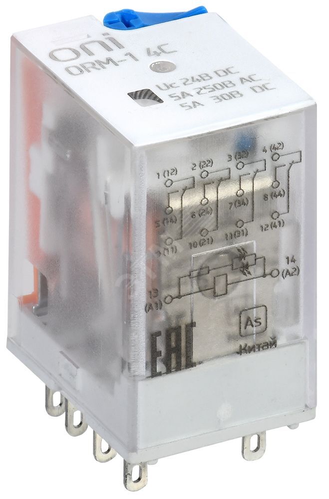 Изображение товара [Модуль реле интерфейсный] ONI ORM-1-4C-DC24V-L-B 4C 24В