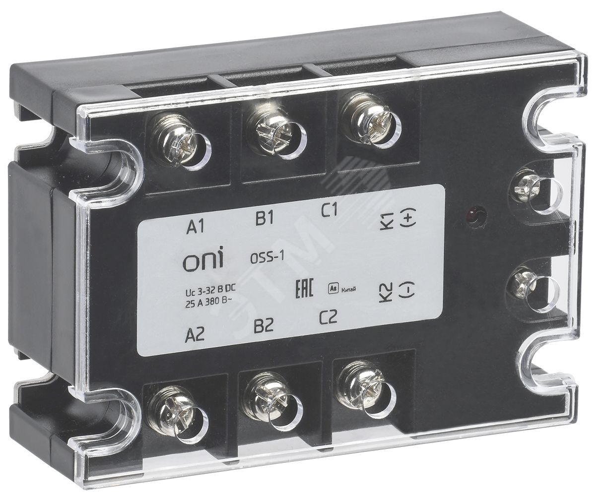 Изображение товара Реле твердотельное ONI OSS-1-3-40-B 380 В 40 А Изображение товара Реле твердотельное ONI OSS-1-3-40-B 380 В 40 А