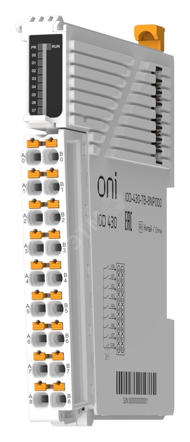 Изображение товара Модуль дискретного ввода ONI IOD 430 8 каналов NPN/PNP Изображение товара Модуль дискретного ввода ONI IOD 430 8 каналов NPN/PNP