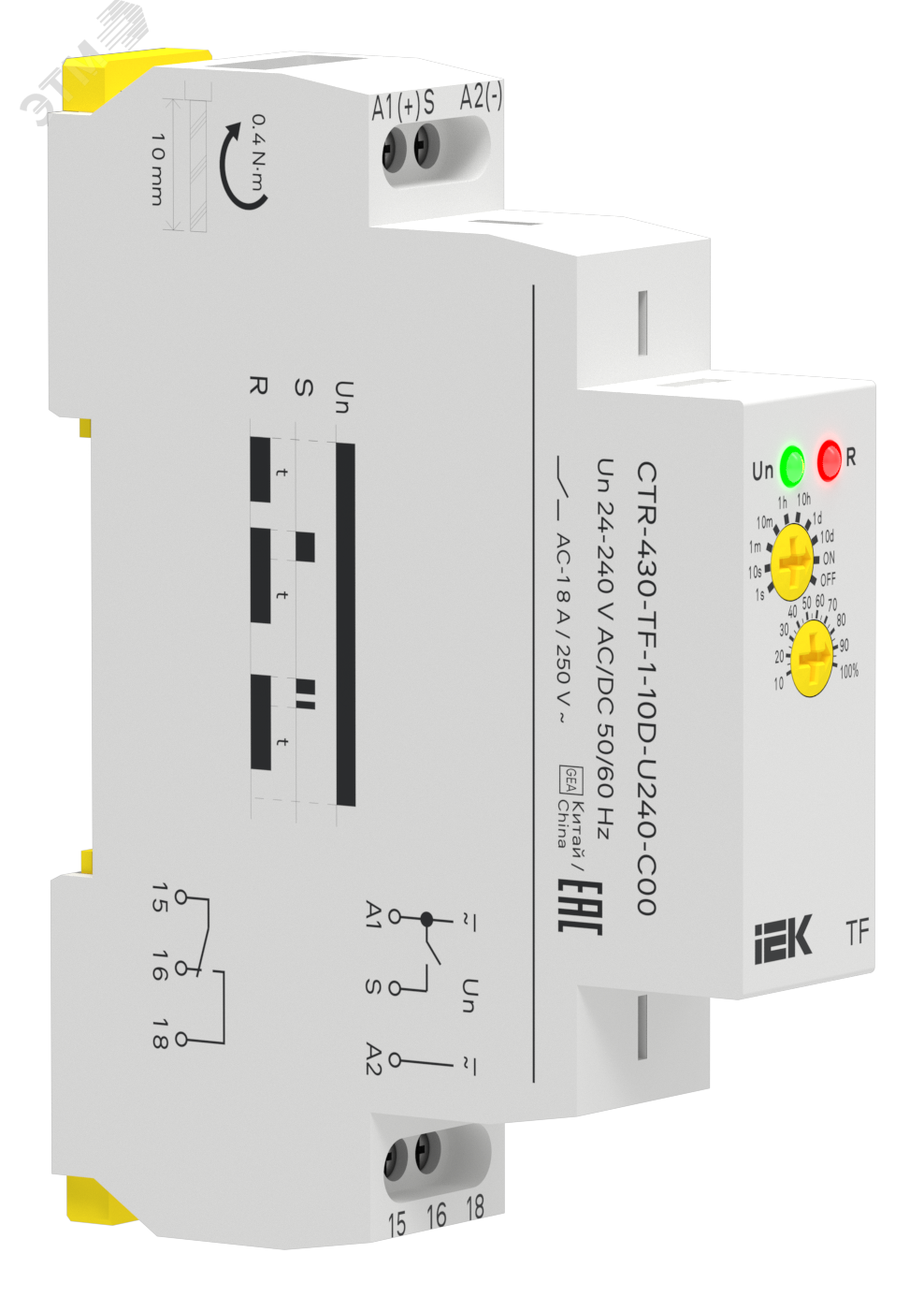 Изображение товара Реле задержки выключения TF 1 контакт 24-240В AC/DC IEK