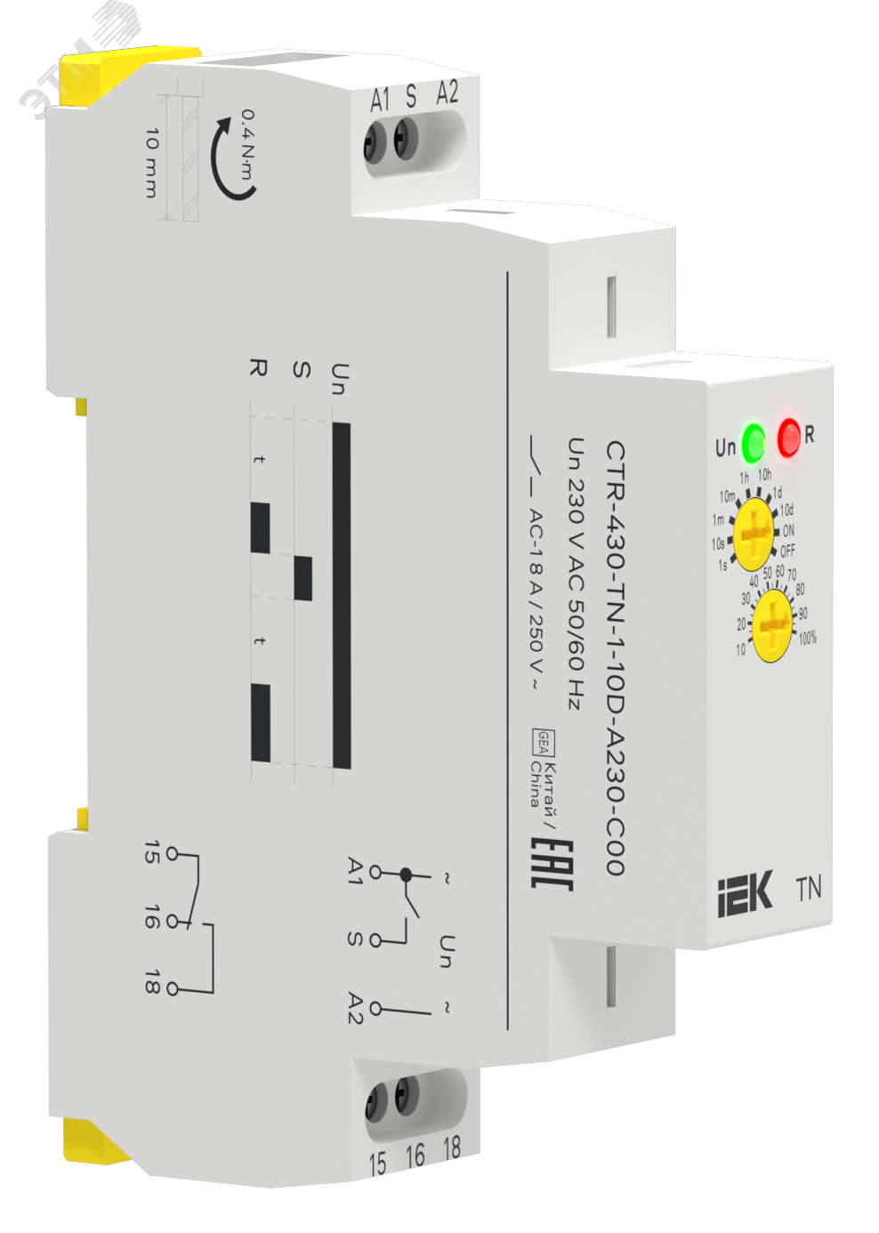 Изображение товара Реле задержки включения типа TN IEK на DIN-рейку 230В