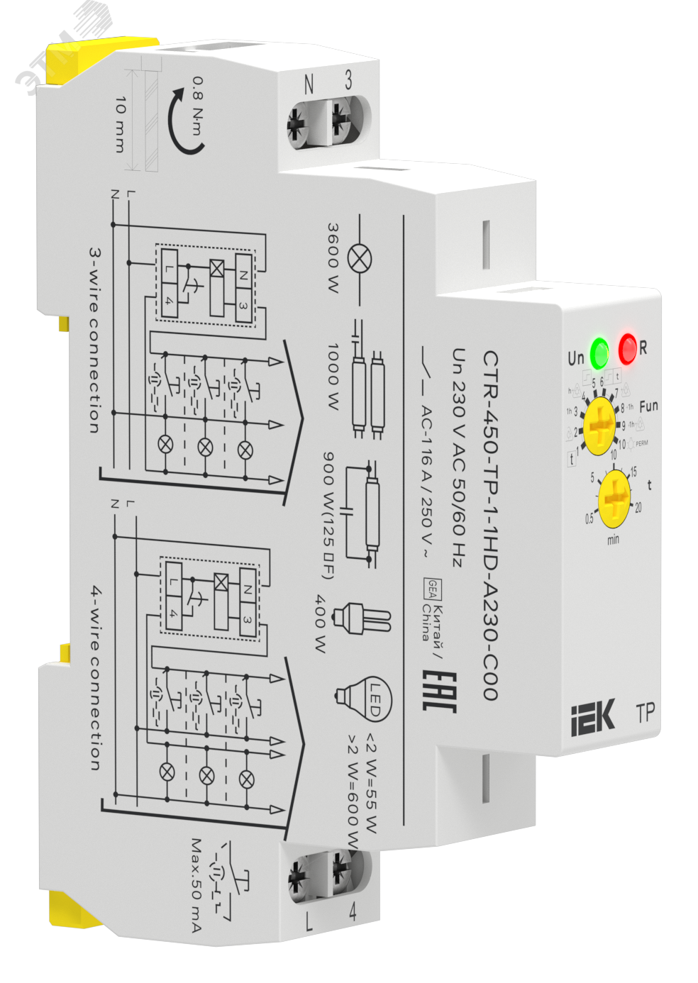 Изображение товара Импульсное реле TP IEK с задержкой отключения 230В AC