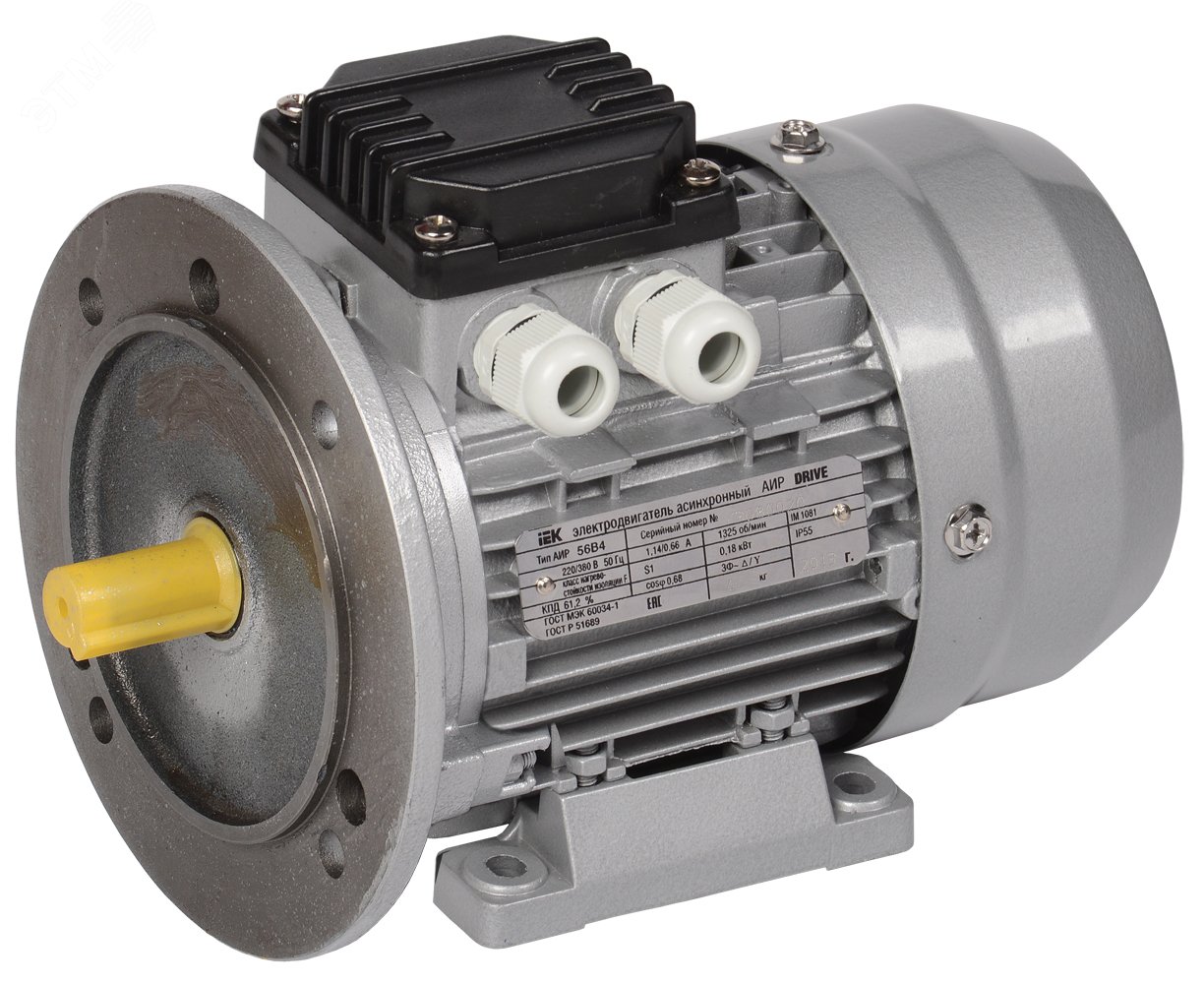 Электродвигатель трехфазный АИР 80A2 380В 1,5кВт 3000 об/мин 1081 DRIVE DRV080-A2-001-5-3010 ONI - превью 2