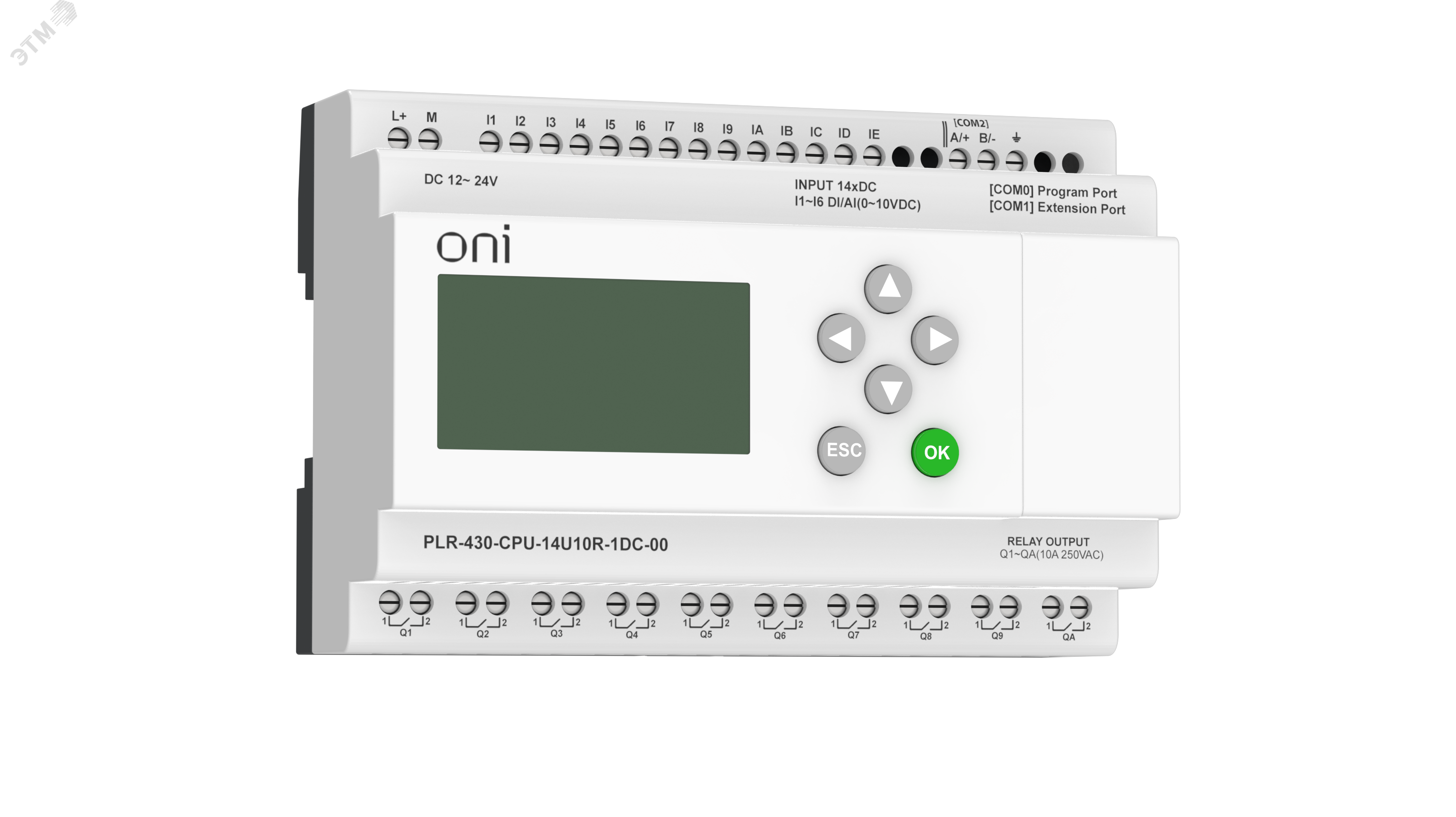 Изображение товара Модуль ЦПУ 8 DI 6 UI 10 RO 24В DC с экраном ONI