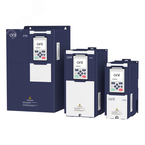 Изображение товара Преобразователь частоты K750 380В трехфазный 4-5,5 кВт 9,4-13А со встроенным тормозом (шт)