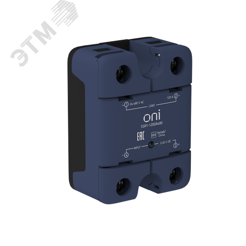 Изображение товара Реле твердотельное SSR1 120А 3-32В DC 24-480В AC (шт)