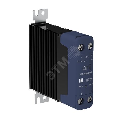 Изображение товара Реле твердотельное SSR1 60А 90-280В AC 24-480В AC с радиатором (шт)