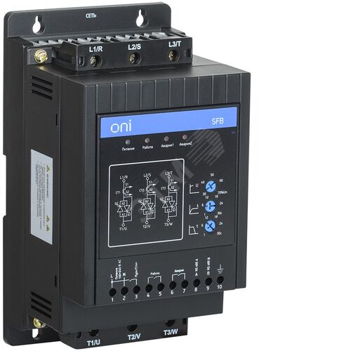 Изображение товара Устройство плавного пуска SFB 3Ф 380В 11кВт 22A Uупр 110-220В Modbus (шт)