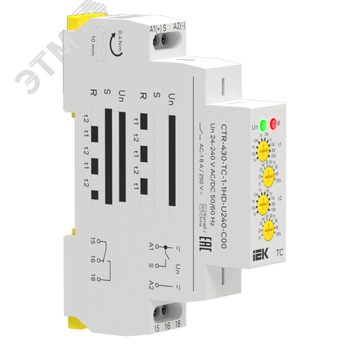 Изображение товара Реле циклическое TC 1 контакт 24-240В AC/DC IEK (шт)