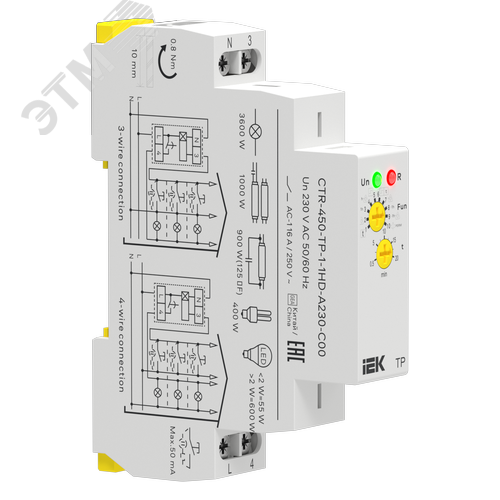Изображение товара Реле импульсное TP с задержкой выключения 1 контакт 230В AC IEK (шт)