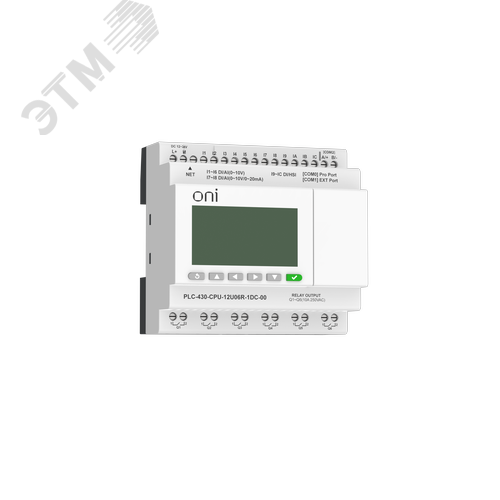 Изображение товара Модуль ЦПУ 4 DI 6 UI (0-10 В/DI) 2 UI (0-10 В/0-20 мА/DI) 6 RO 24В DC с Ethernet портом с экраном (шт)