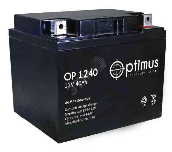 Аккумулятор OP 12В 40Ач OP 1240 Optimus АКБ
