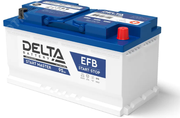Изображение товара Аккумулятор автомобильный DELTA START MASTER 95 Ah EFB для систем START-STOP