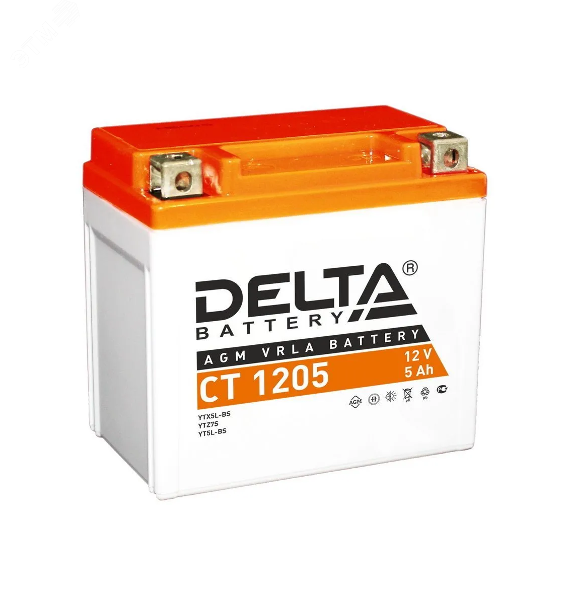 Аккумулятор CT 12В 5Ач CT 1205 Delta MOTO