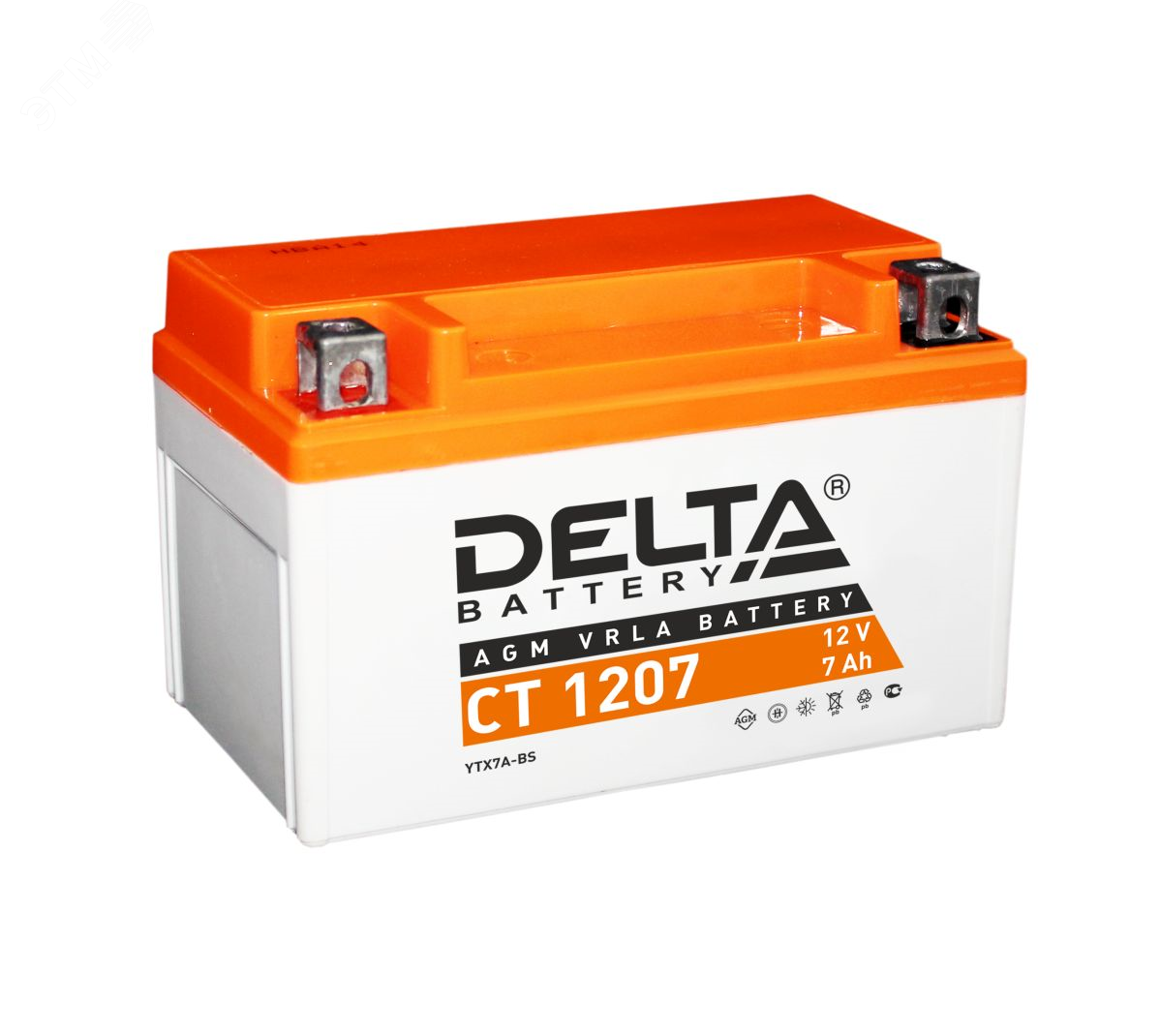Изображение товара Аккумулятор DELTA CT 12В 7Ач для мототехники