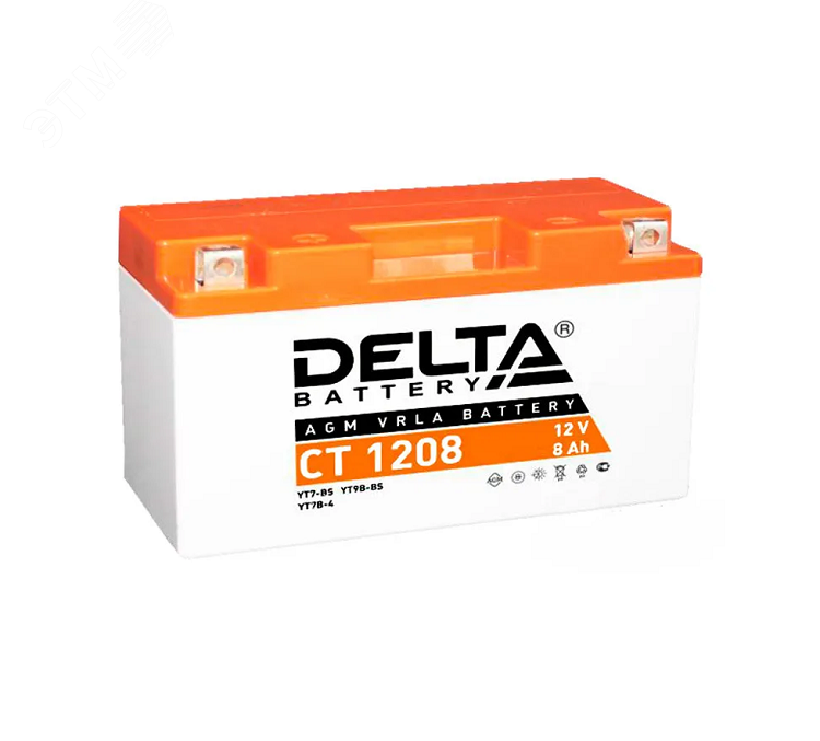 Аккумулятор CT 12В 8Ач CT 1208 Delta MOTO