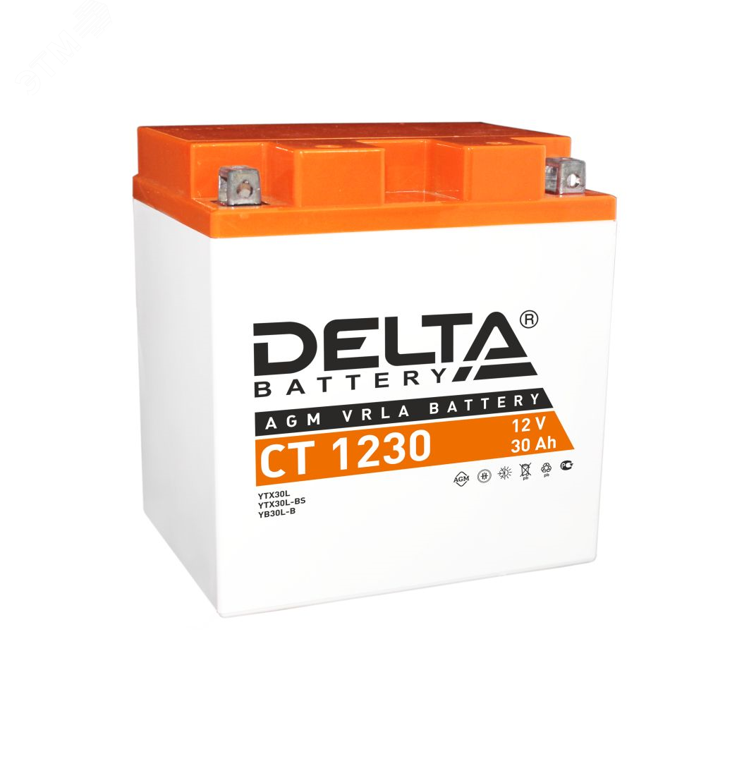 Аккумулятор CT 12В 30Ач CT 1230 Delta MOTO