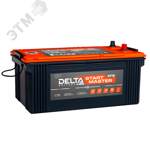 Изображение товара Аккумулятор автомобильный Delta START MASTER EFB TRUCK 225 L3 12В 225 Ач (шт)