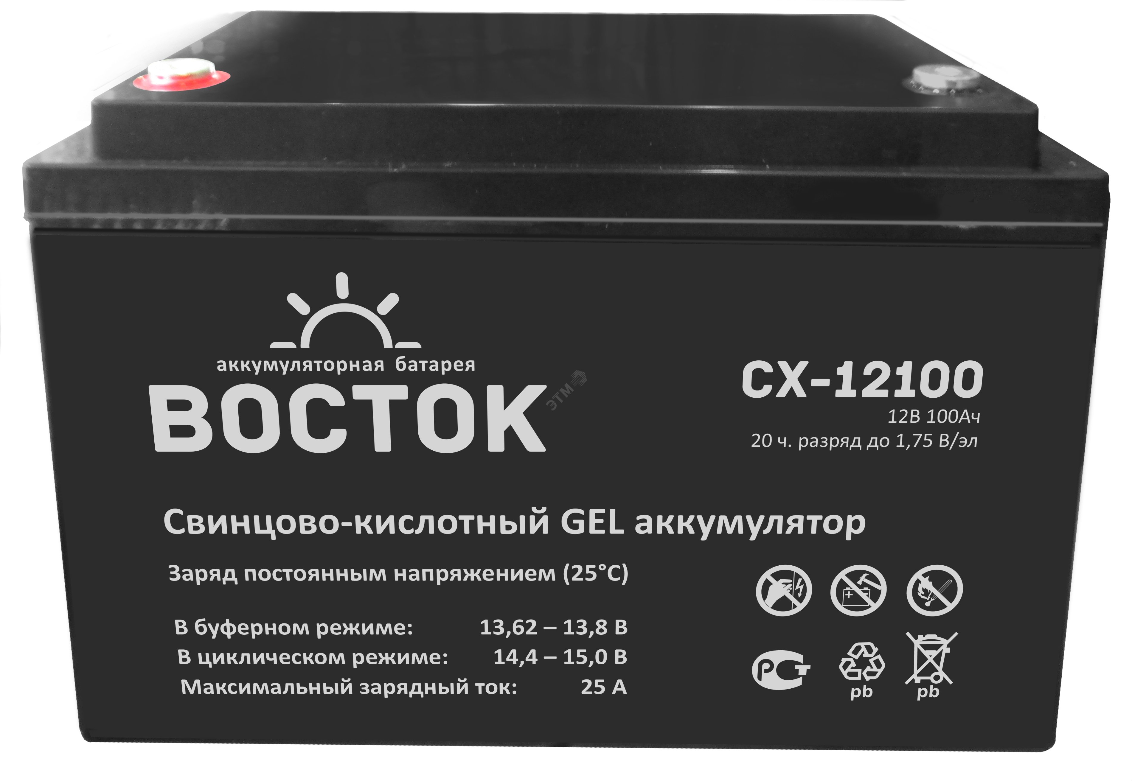 Аккумулятор CK 12В 100Ач СК 12100 Восток (аккумуляторы)