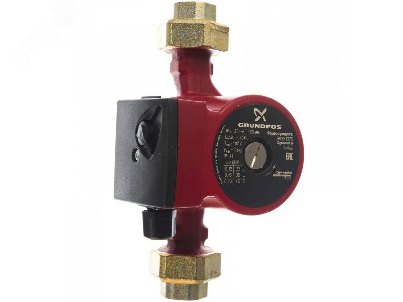 Изображение товара Циркуляционный насос Grundfos UPS 25-40 180 230V 50Hz для систем отопления и водоснабжения