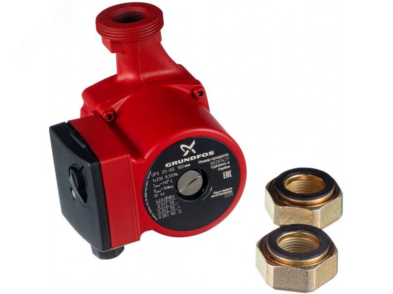 Изображение товара Насос циркуляционный UPS 25-60 180 230V 50Hz SEE (шт)