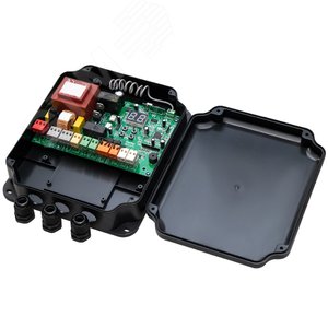 Изображение товара Блок управления DoorHan для распашных приводов (плата+корпус). Встроенный радиоприемник на 60 пультов и существует возможность подключения различных аксессуаров DoorHan. (шт)