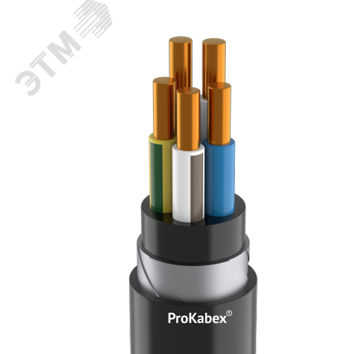 Кабель силовой ВБШвнг-LS-ХЛ 5х4(N,PE)-1 ТРТС - фото 1