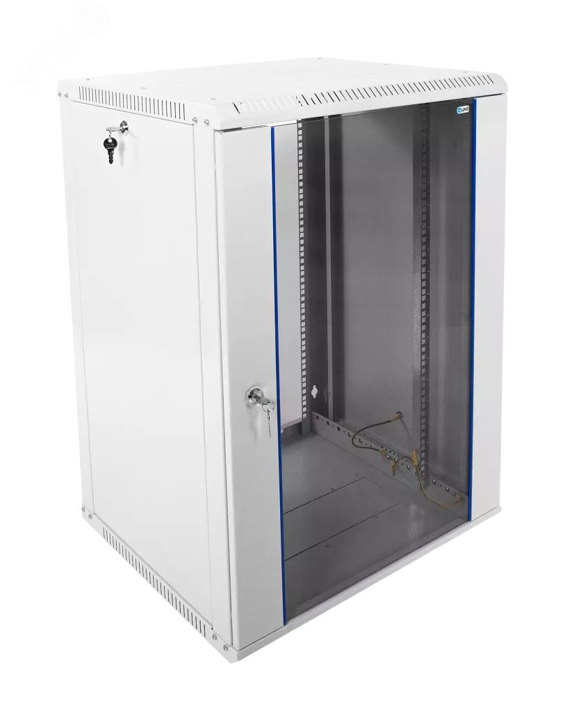 Шкаф телекоммуникационный настенный разборный 18U (600хх520) дверь стекло ШРН-Э-18.500 ЦМО