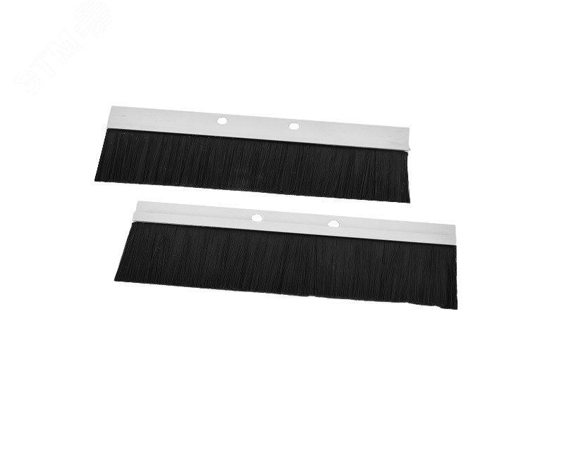 Изображение товара Комплект щеточного ввода в шкаф универсальный 2 размера алюминий серый