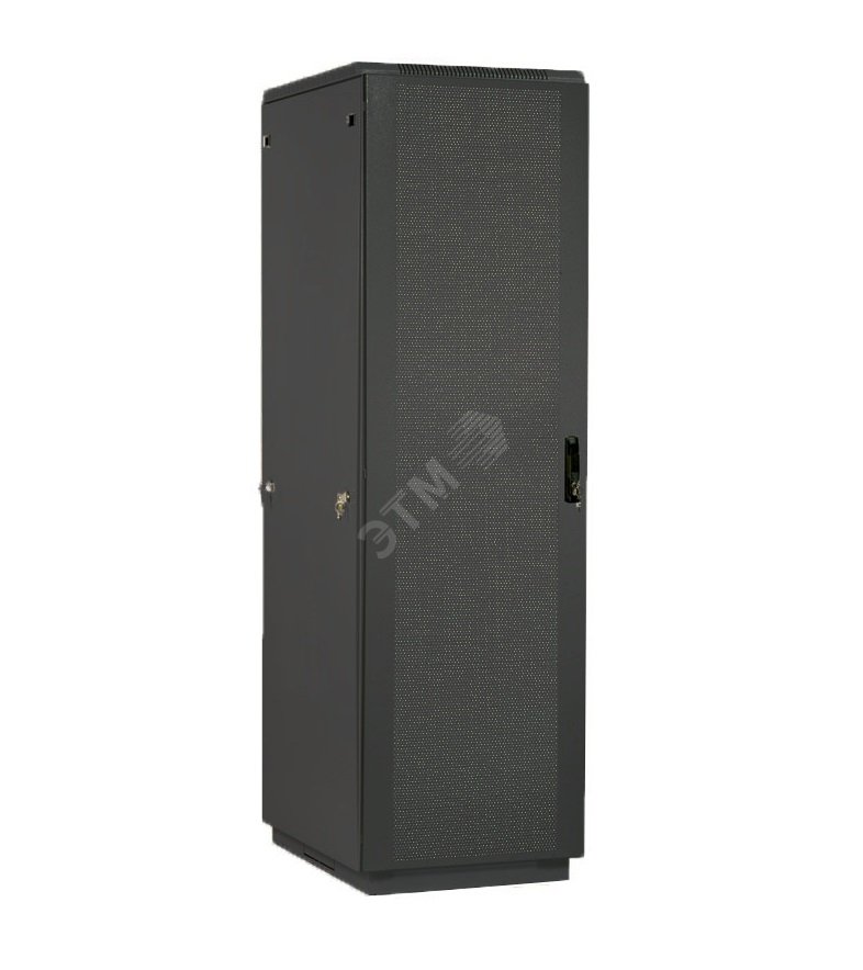 Шкаф телекоммуникационный напольный 47U (800х1000) дверь перфорированная 2 шт черный ШТК-М-47.8.10-44АА-9005 ЦМО