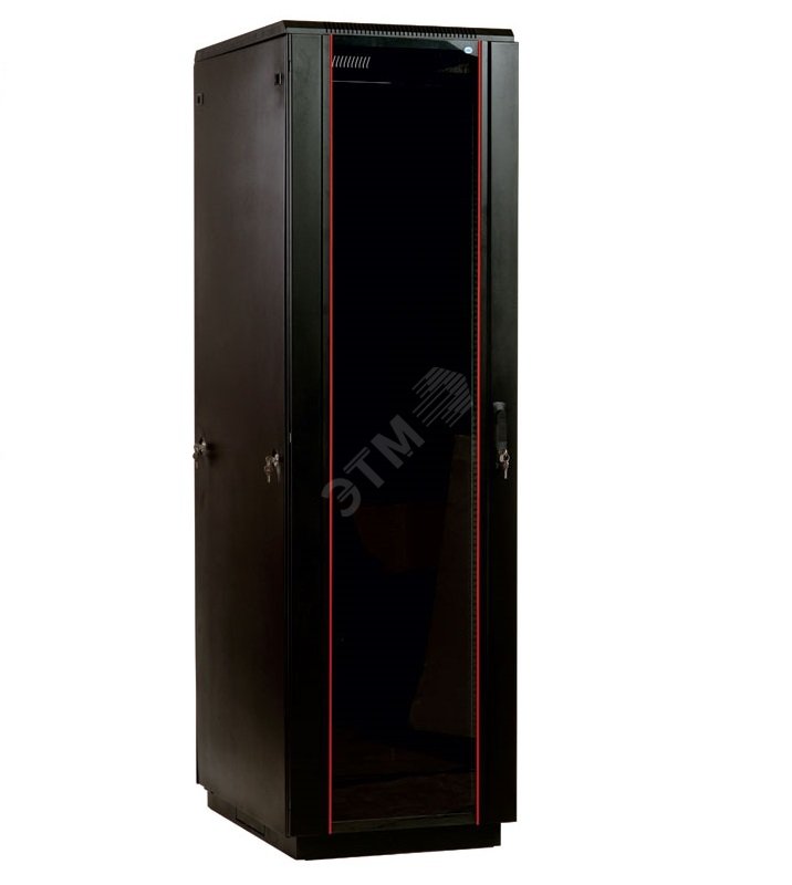 Шкаф телекоммуникационный напольный 42U (600х600) дверь стекло черный ШТК-М-42.6.6-1ААА-9005 ЦМО