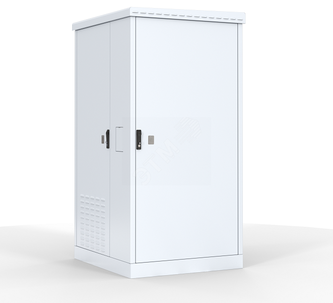 Шкаф уличный всепогодный напольный 12U (1000х600) электроотсек три двери ШТВ-2-12.10.6-43А3 ЦМО