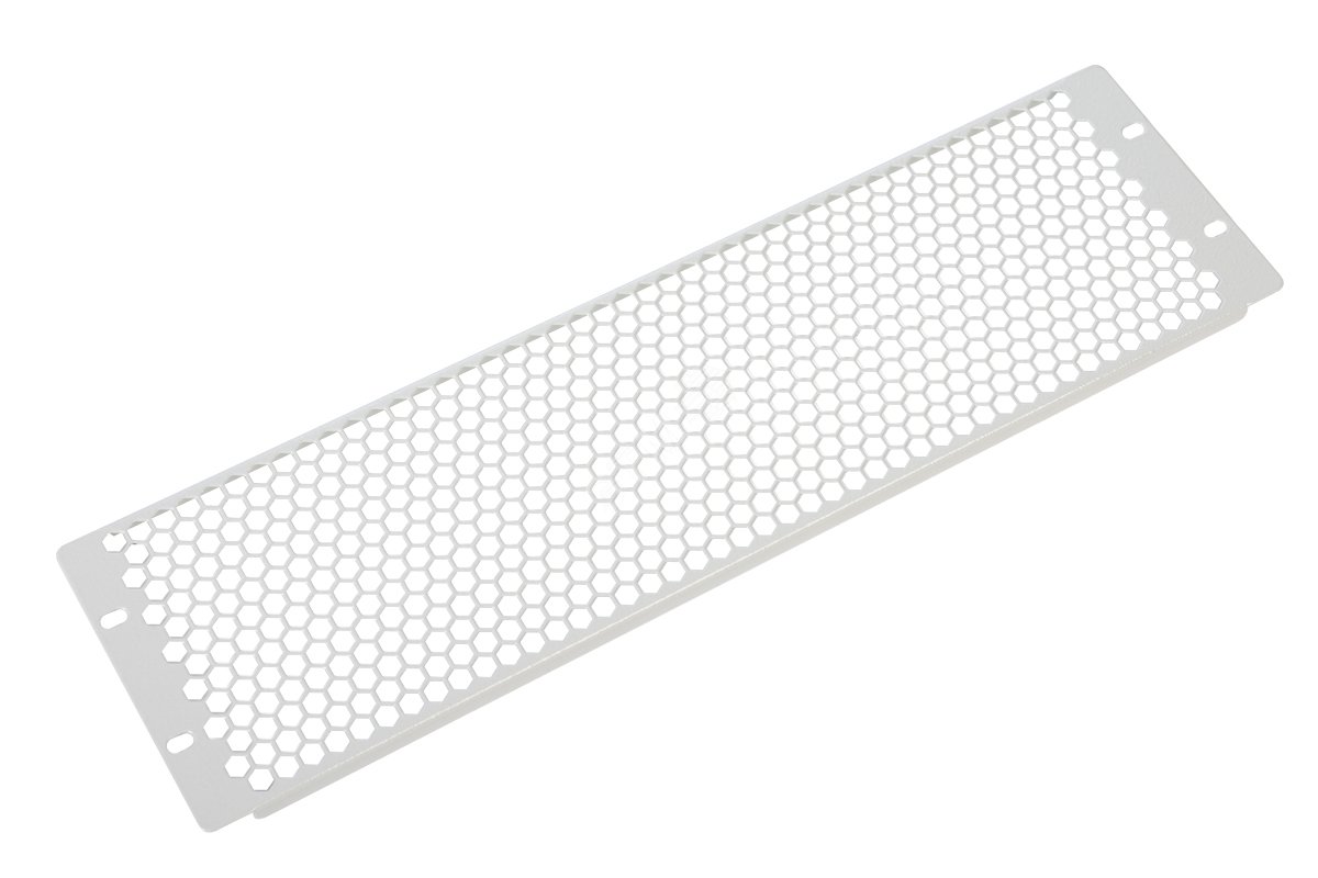 Изображение товара Фальшпанель в шкаф 19 3U перфорированная черная монтаж металлическая