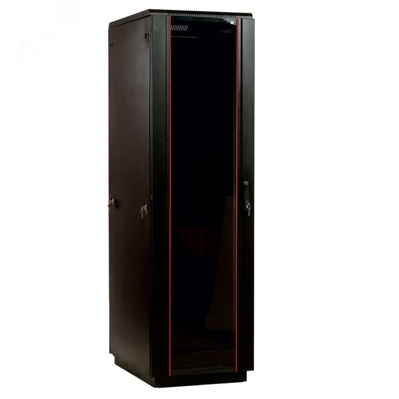 Шкаф телекоммуникационный напольный 42U (600x1000)дверь стекло, черн ШТК-М-42.6.10-1ААА-9005 ЦМО