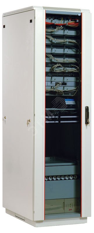 Шкаф телекоммуникационный напольный 47U (600х1000) дверь стекло ШТК-М-47.6.10-1ААА ЦМО