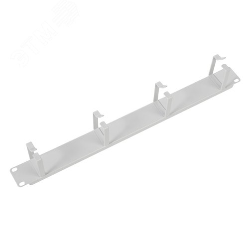 Изображение товара Органайзер кабельный горизонтальный 19' 1U 4 кольца серый (шт)