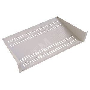 Изображение товара Полка перфорированная консольная 2U 400 мм черная (шт)