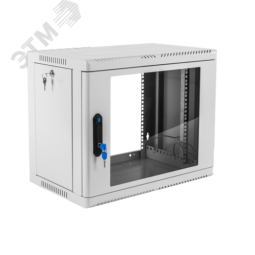 Изображение товара Шкаф телекоммуникационный настенный сварной 9U (600 х 500) съёмные стенки, дверь стекло (шт)
