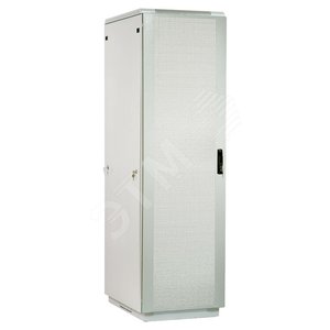 Шкаф телекоммуникационный напольный 42U (600х1000)дверь перфорированная, задние двойные перф.