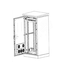 Шкаф уличный всепогодный напольный укомплектованный 24U (Ш700 ? Г900) комплекта ШТВ-1-24.7.9-43АА-Т1 ЦМО