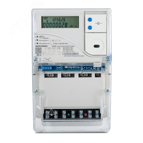 Изображение товара Счетчик трехфазный многофункциональный CE307 S34.746.OA.QYUVLFZ SPds с модулем связи RS-485 (шт)