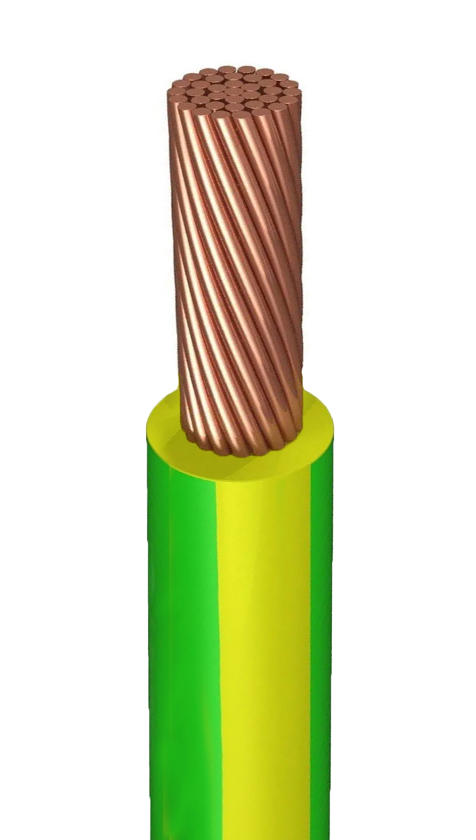 Провод силовой ПуГВ 1х2,5 желто-зеленый